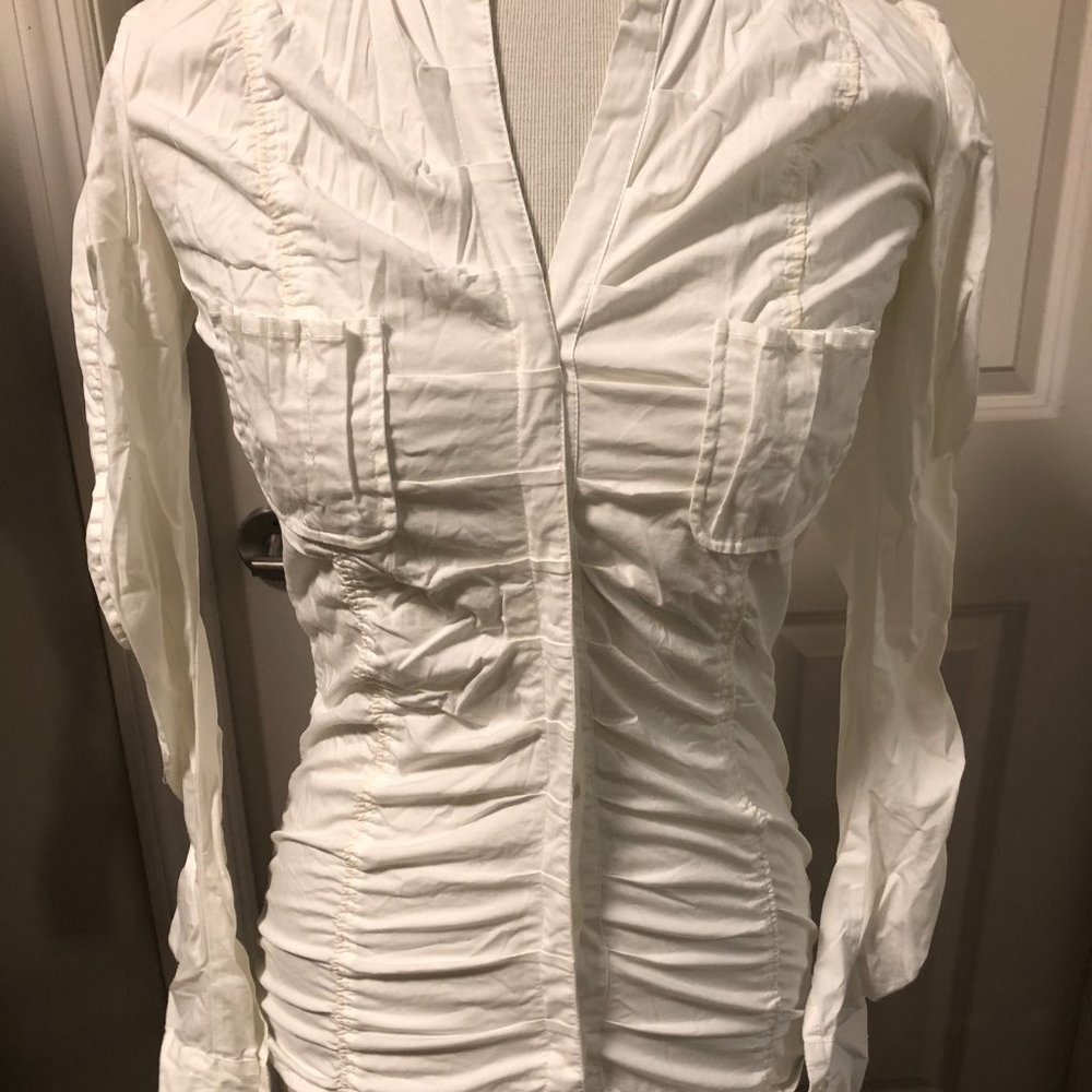 Lady Dutch Fancy White Dress Shirt